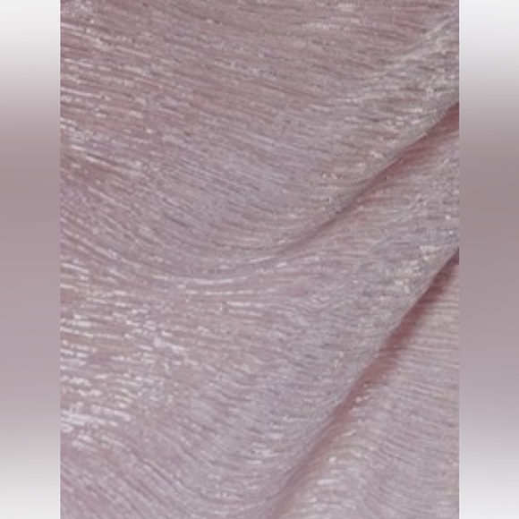 $2750 Talbot Runhof Women's Pink Off-The-Shoulder Cape Metallic
 Size 10 - Picture 8 of 8